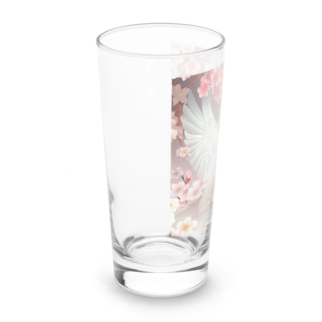 こりすまるの夢幻　鳩　優雅 Long Sized Water Glass :left