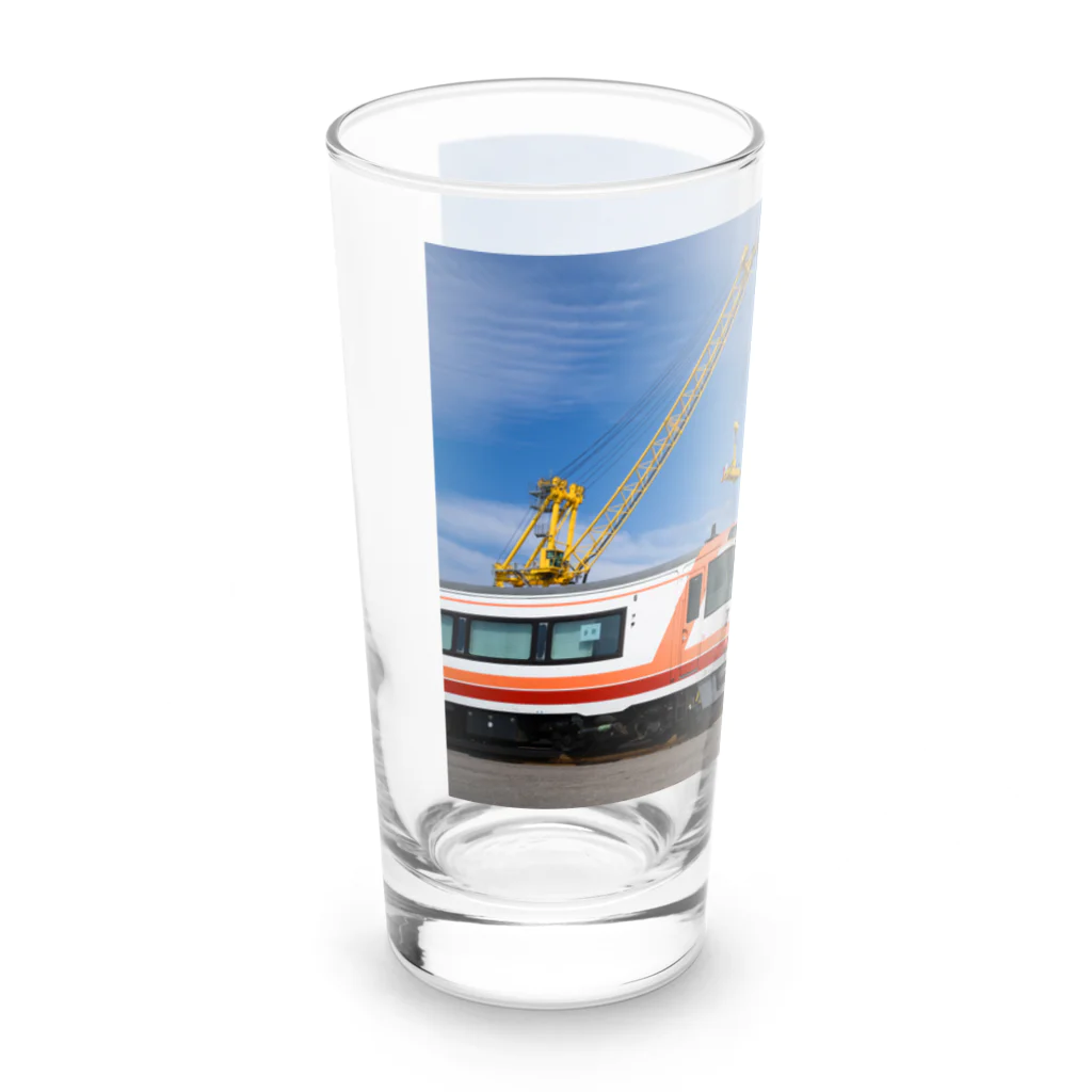 Second_Life_of_Railwaysのシエラレオネに輸送されるキハ183系気動車が函館の有川埠頭で日本での最後の時を過ごす Long Sized Water Glass :left