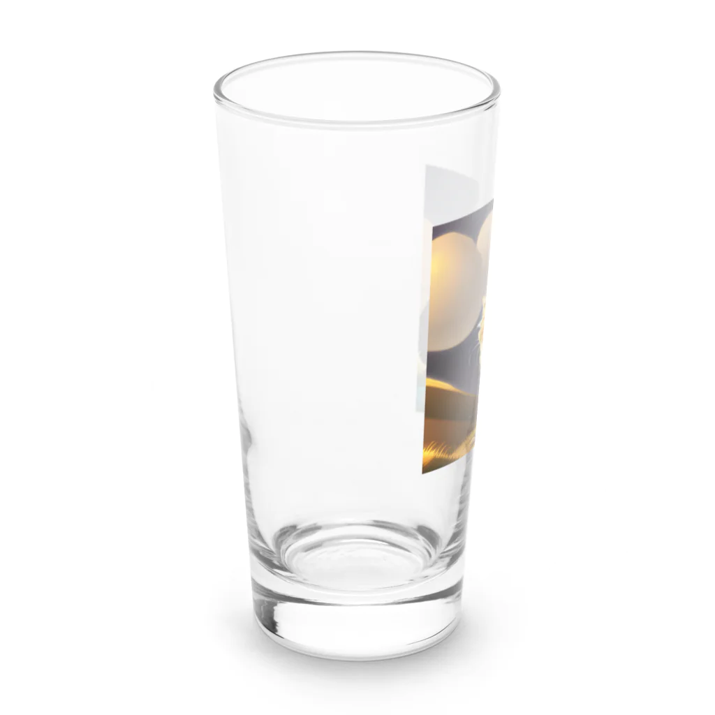 たくちゃんのアトリエのびっくり‼️したニャン Long Sized Water Glass :left