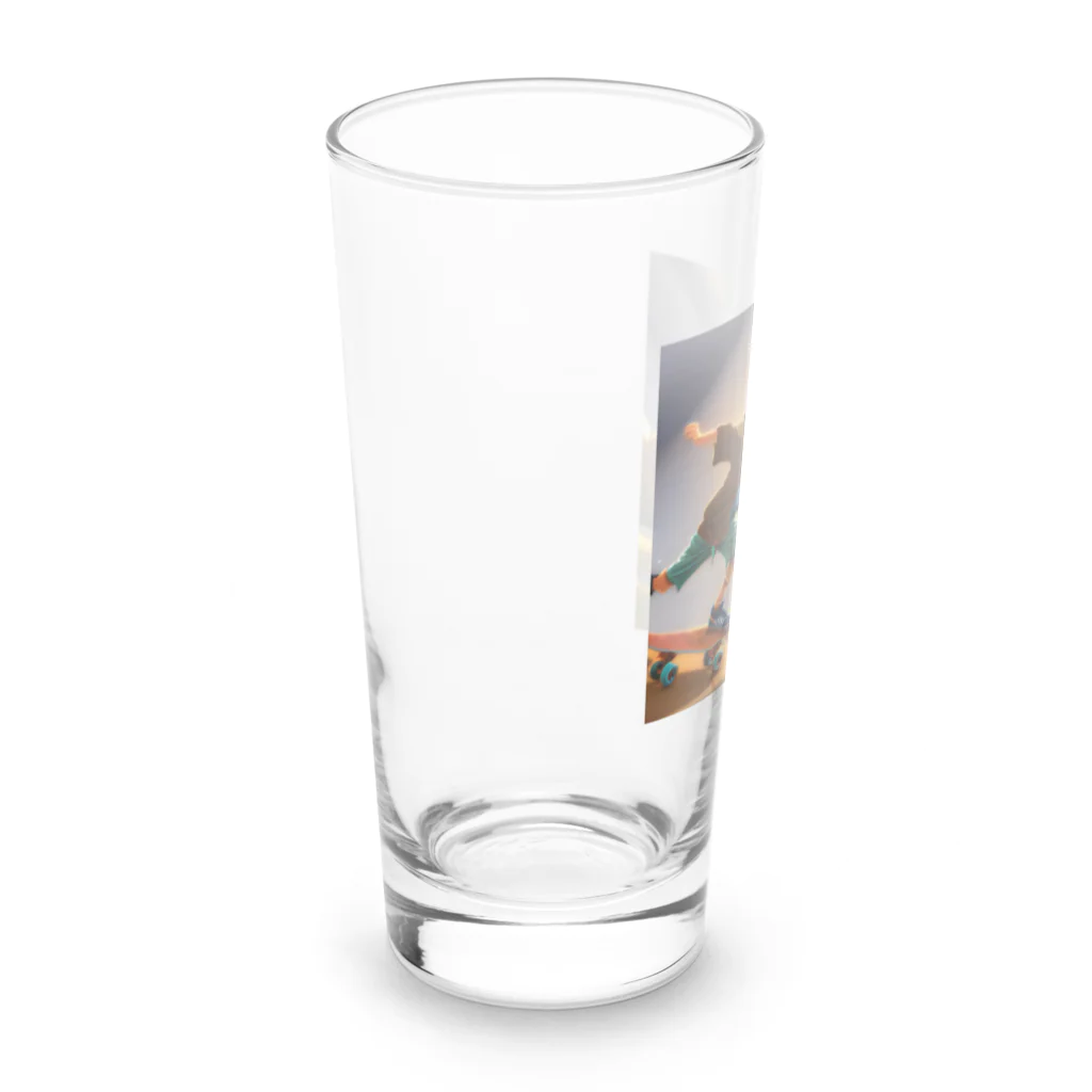 FACTORY MOWのスケートボードの男の子 Long Sized Water Glass :left