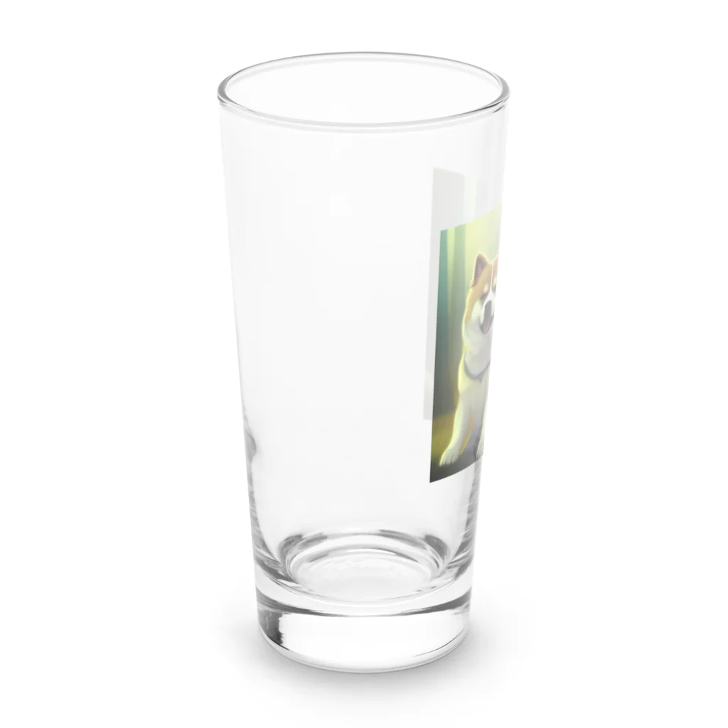 nyanwan3377のいぬ　秋田犬　かわいい Long Sized Water Glass :left