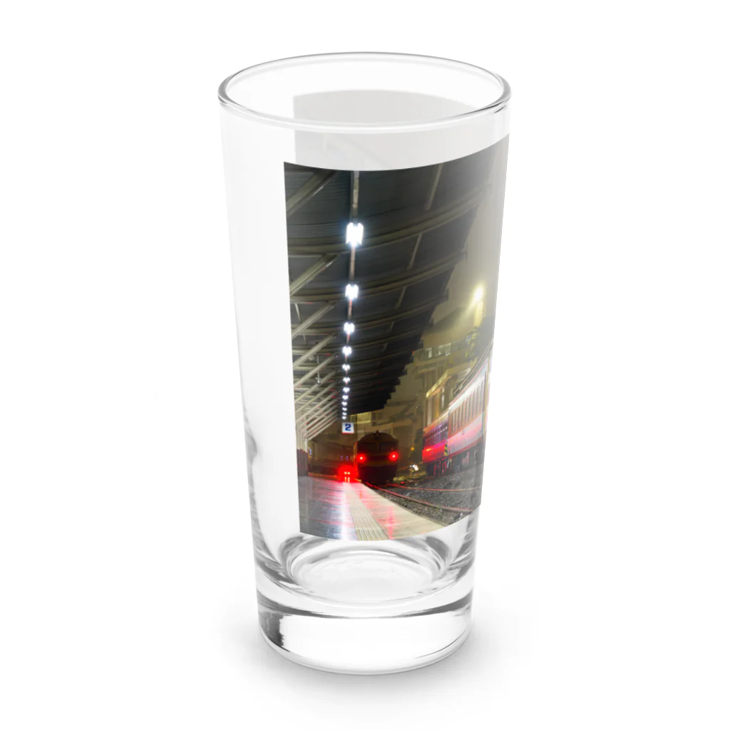 Second_Life_of_Railwaysのブルートレインが旅情を誘う、タイ国鉄ファランポーン駅の夜 Long Sized Water Glass :left