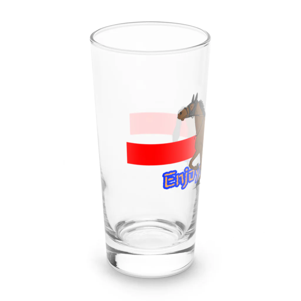 ホシガマタタクのenjoying keiba Long Sized Water Glass :left