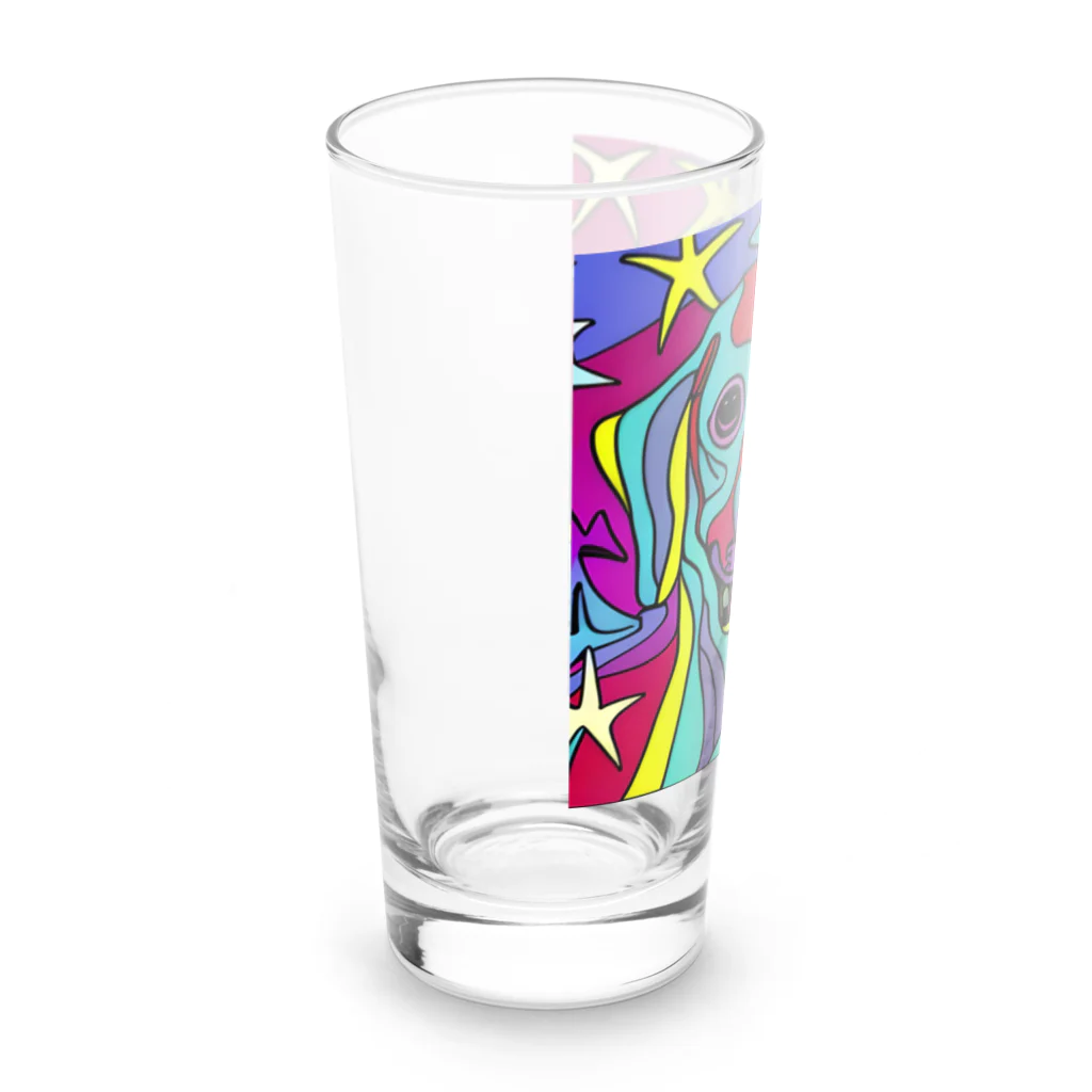 nakagawa-kikakuの奇抜なアート風の可愛い犬のグッズ Long Sized Water Glass :left