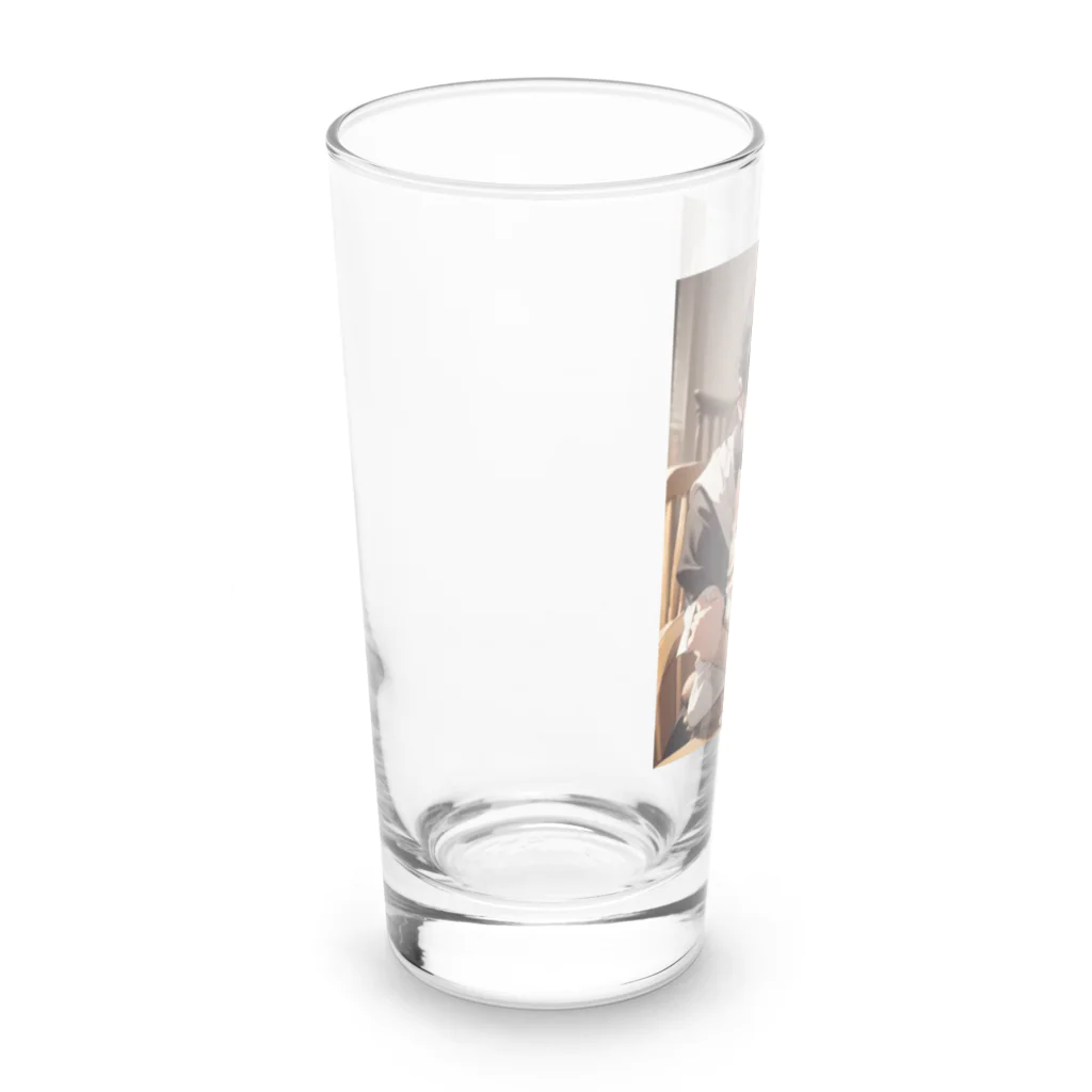 kazu_gのマンチカンを抱く美少女 Long Sized Water Glass :left