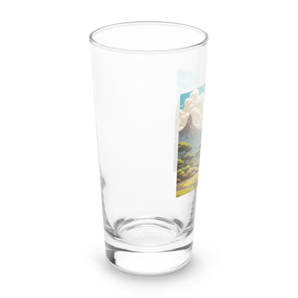 和彩-Wairoriのアニメ調　ティラノサウルス Long Sized Water Glass :left