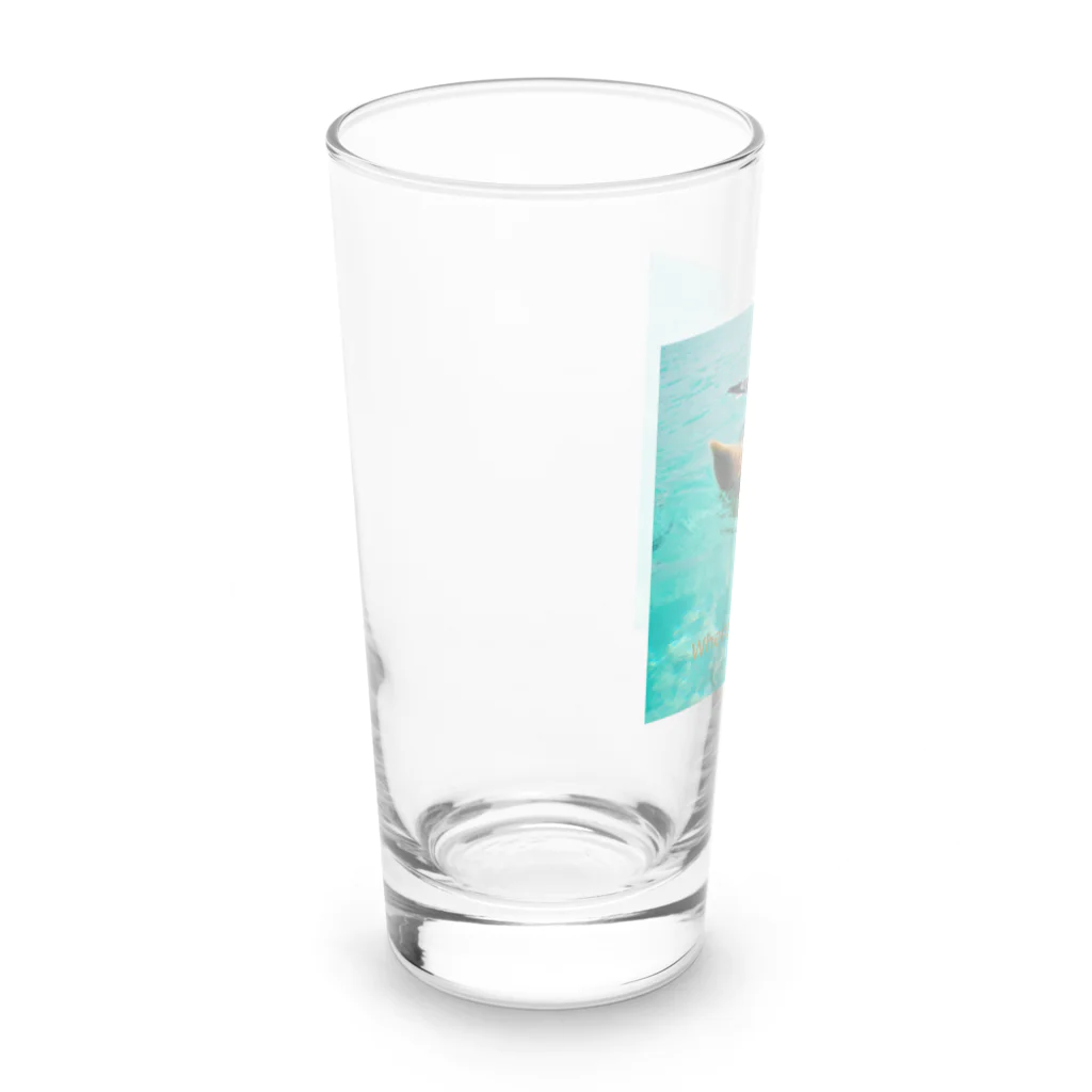 MOMOTAKAショップの海のかけら - ピグとバード Long Sized Water Glass :left