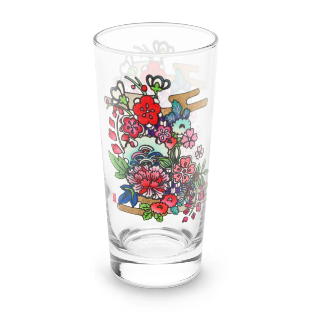 JapaneseArt Yui Shopの咲き誇れ Long Sized Water Glass :left