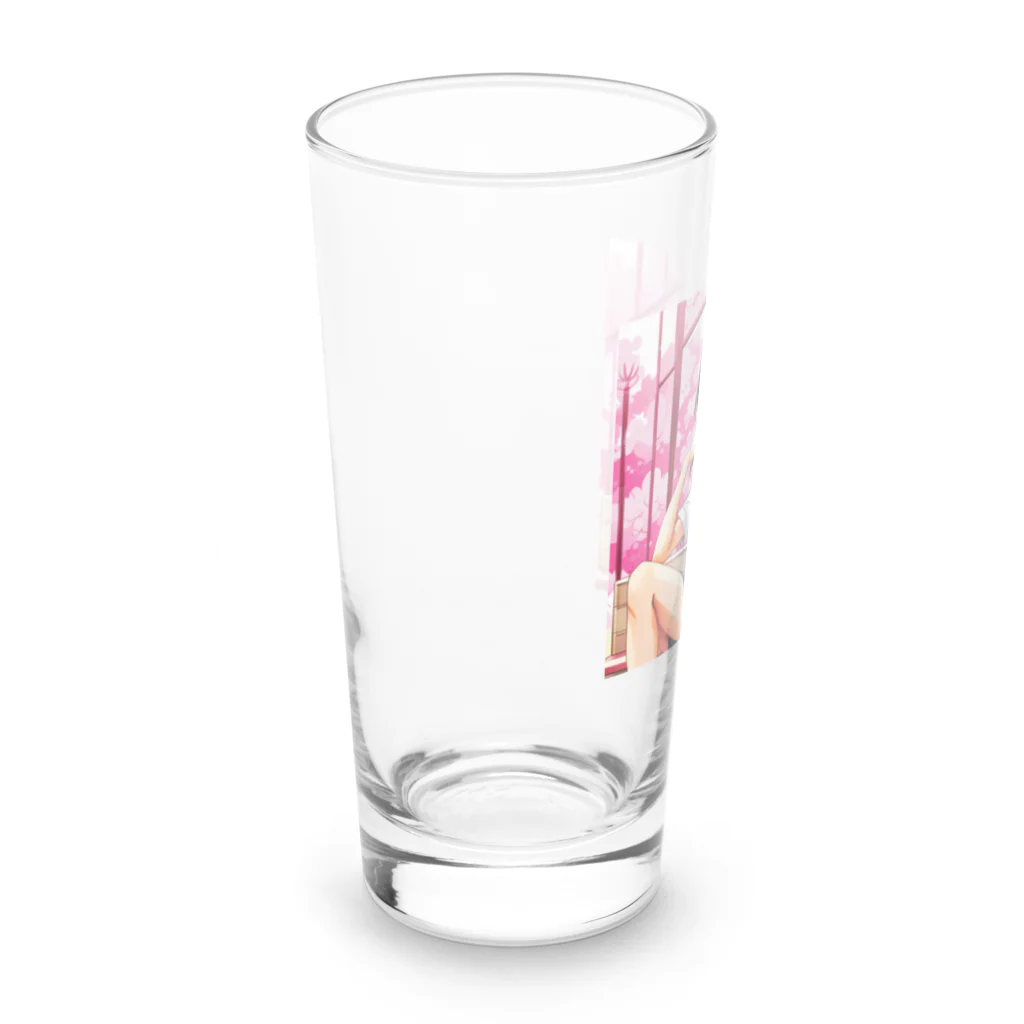 🎨デザイン宮殿🛍️の✨明るい美少女シリーズ：スレンダー女子高生エディション✨ Long Sized Water Glass :left