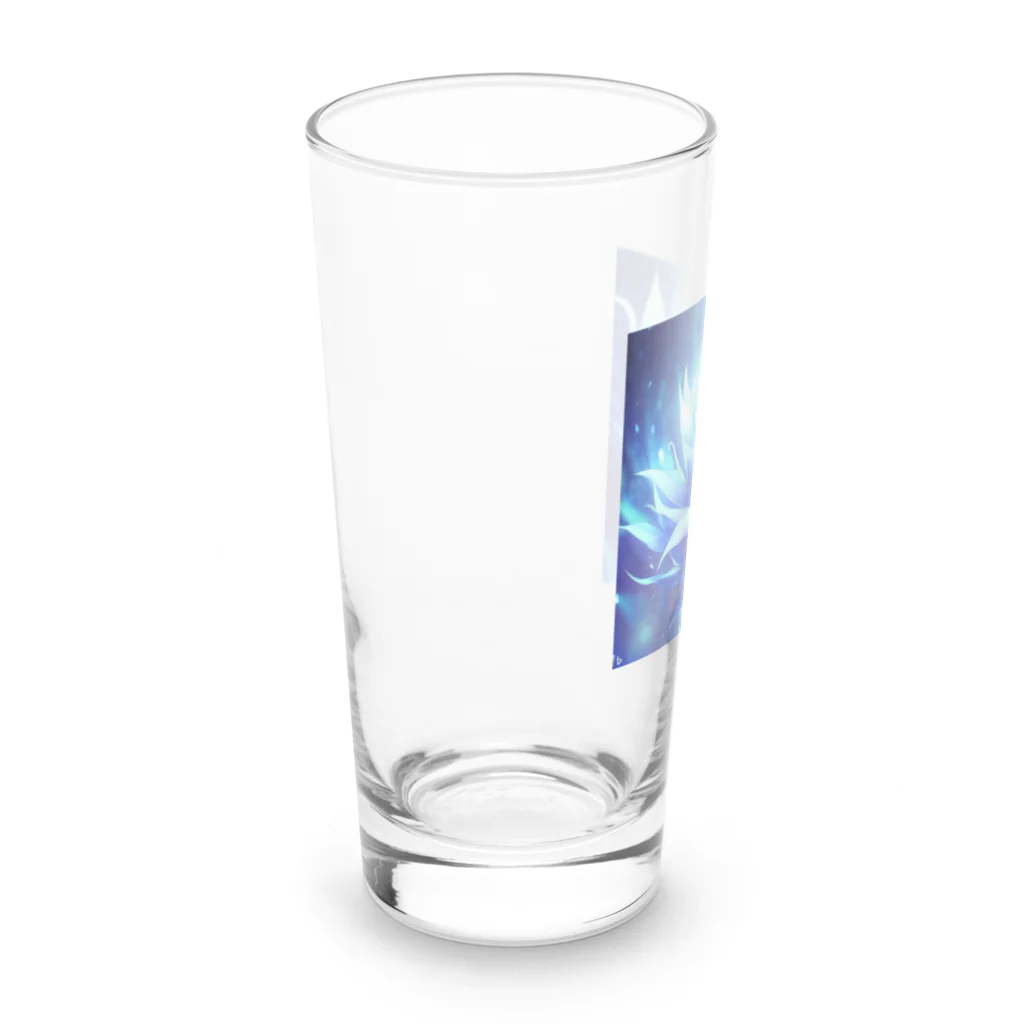 まよの幻想的なブルーフラワー Long Sized Water Glass :left