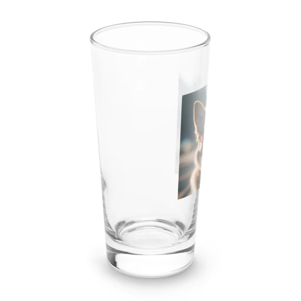 れおん&ぷりんす倶楽部のサングラスをかけたクールな犬 Long Sized Water Glass :left