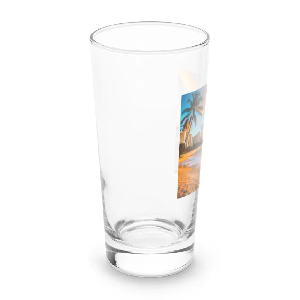 アロハビレッジのマジックアワー in ワイキキビーチ Long Sized Water Glass :left