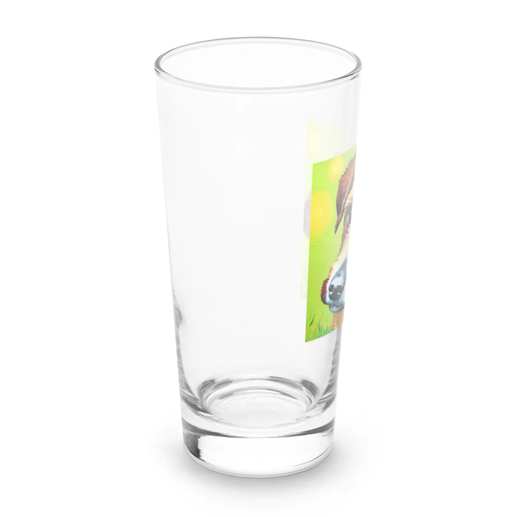 ハッピー・ディライト・ストアの見つめる愛犬 Long Sized Water Glass :left