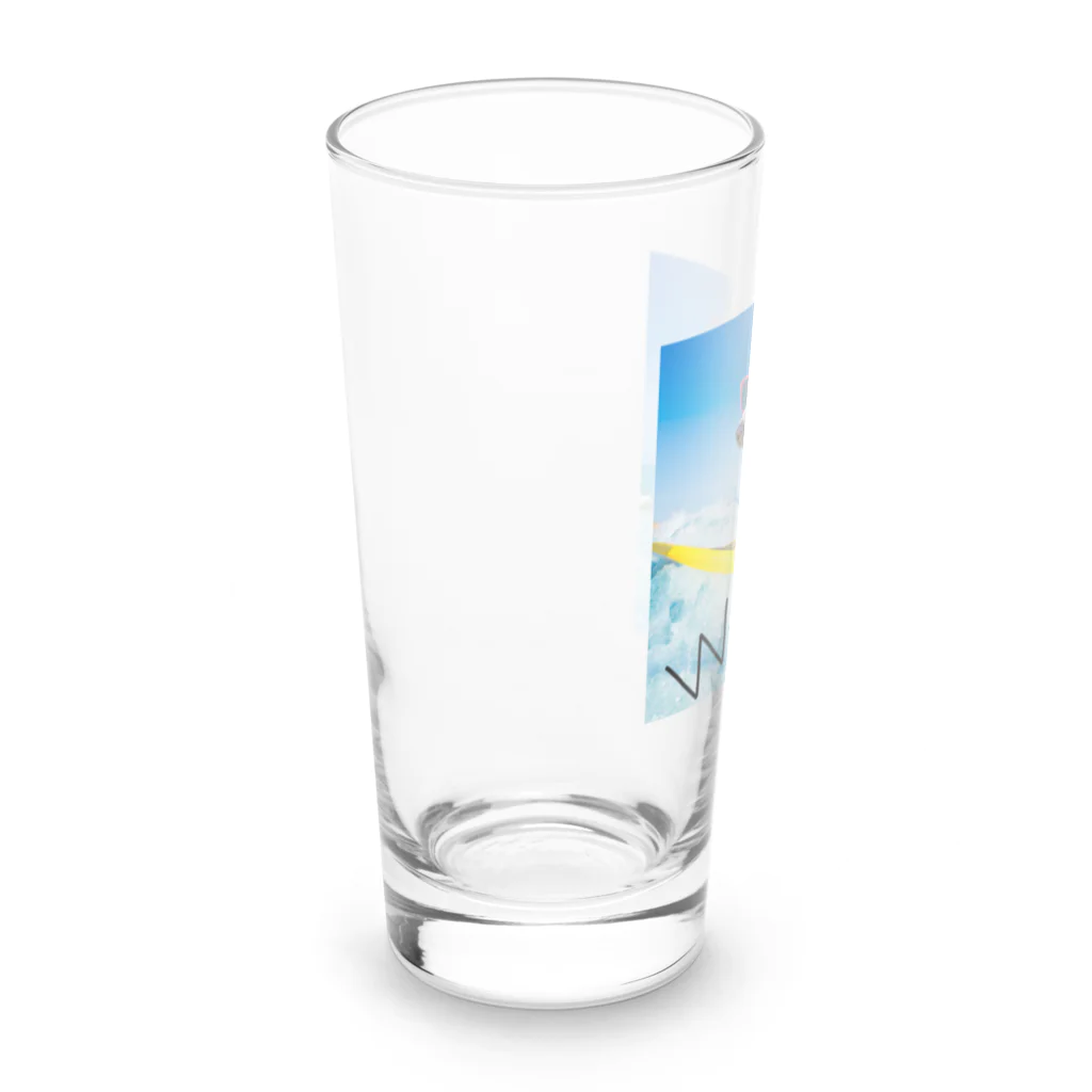 HANIの犬 サーフィンデザイン Long Sized Water Glass :left