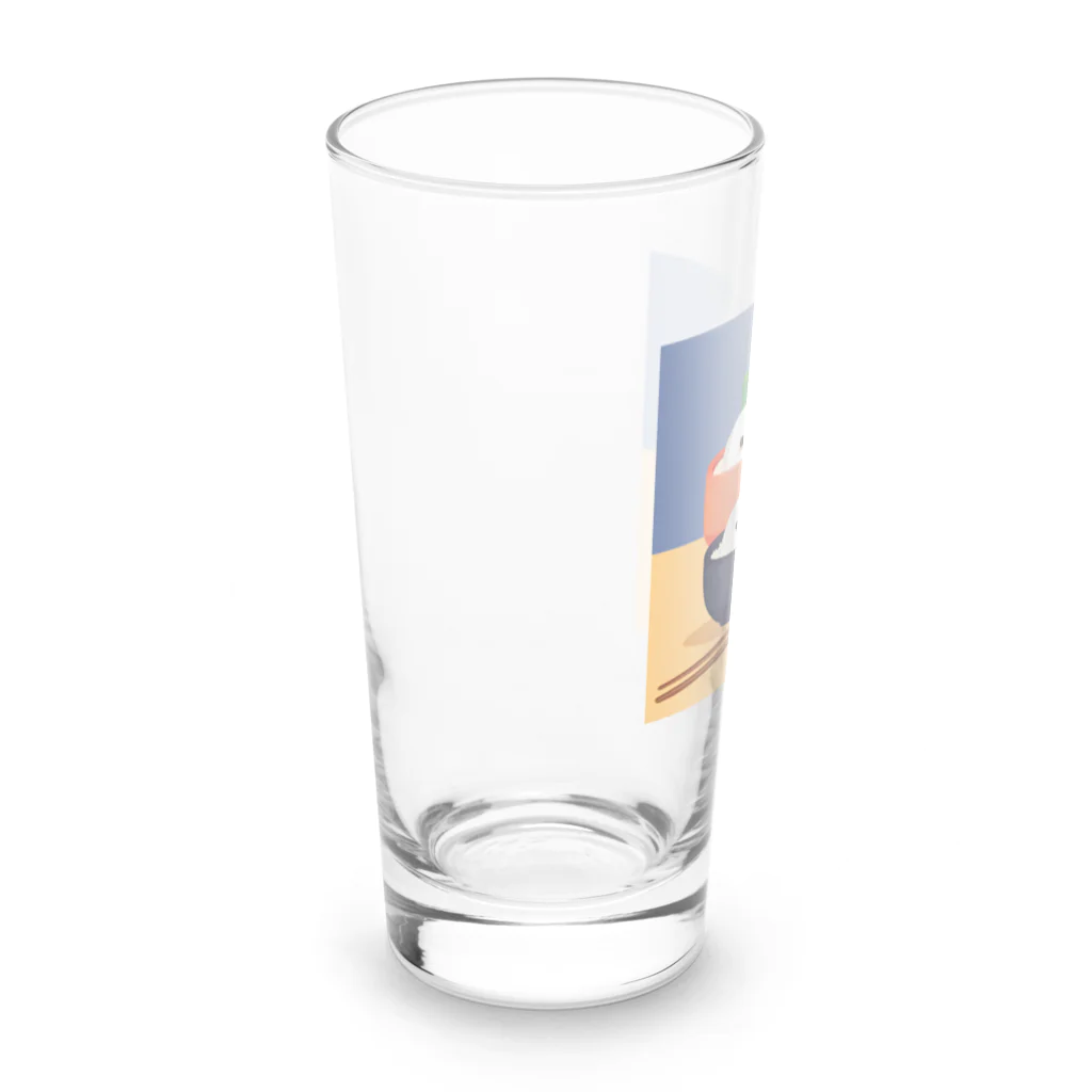 K-K123456のかわいいおにぎりのイラストのグッズ Long Sized Water Glass :left