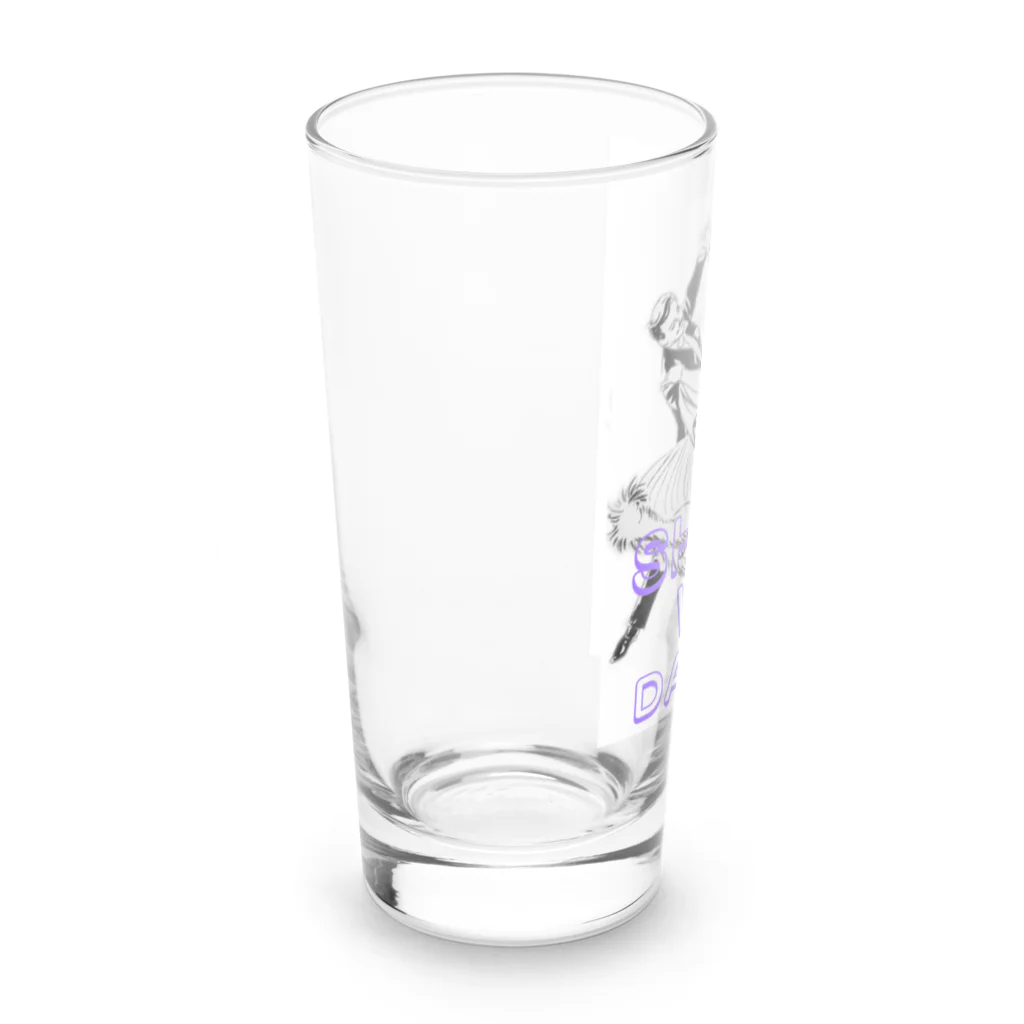 Heart-of-JapneseCultureのShal We Dance（ブルー、白抜き） Long Sized Water Glass :left