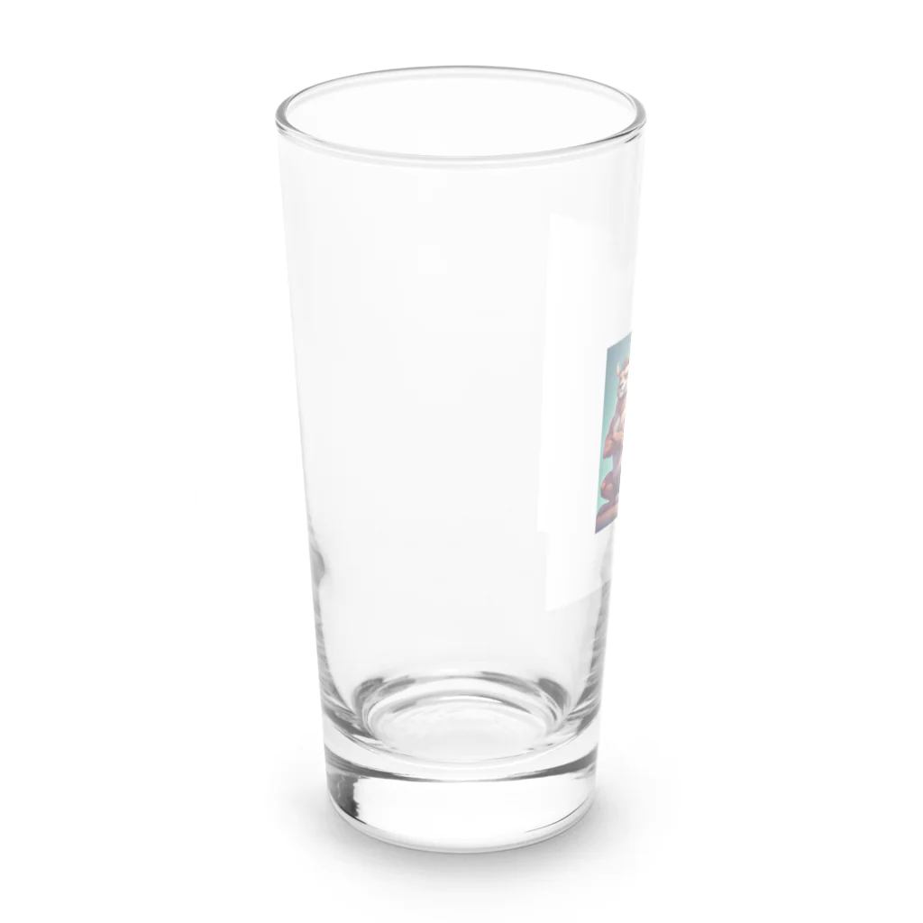 さぼりのあっくまんのきんにくごはんアニマルズ❤✨ Long Sized Water Glass :left