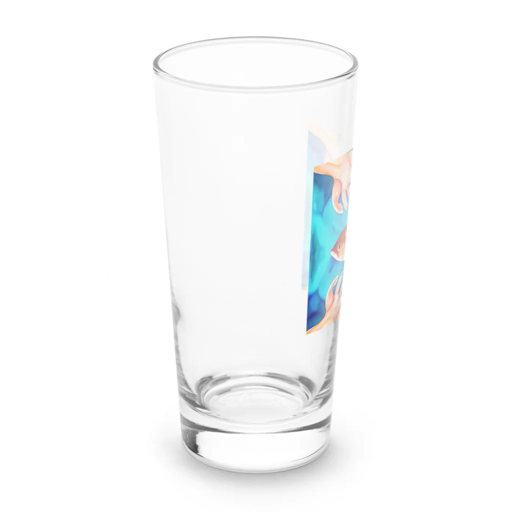 縁凜奇譚の豊かな海を守りたい Long Sized Water Glass :left