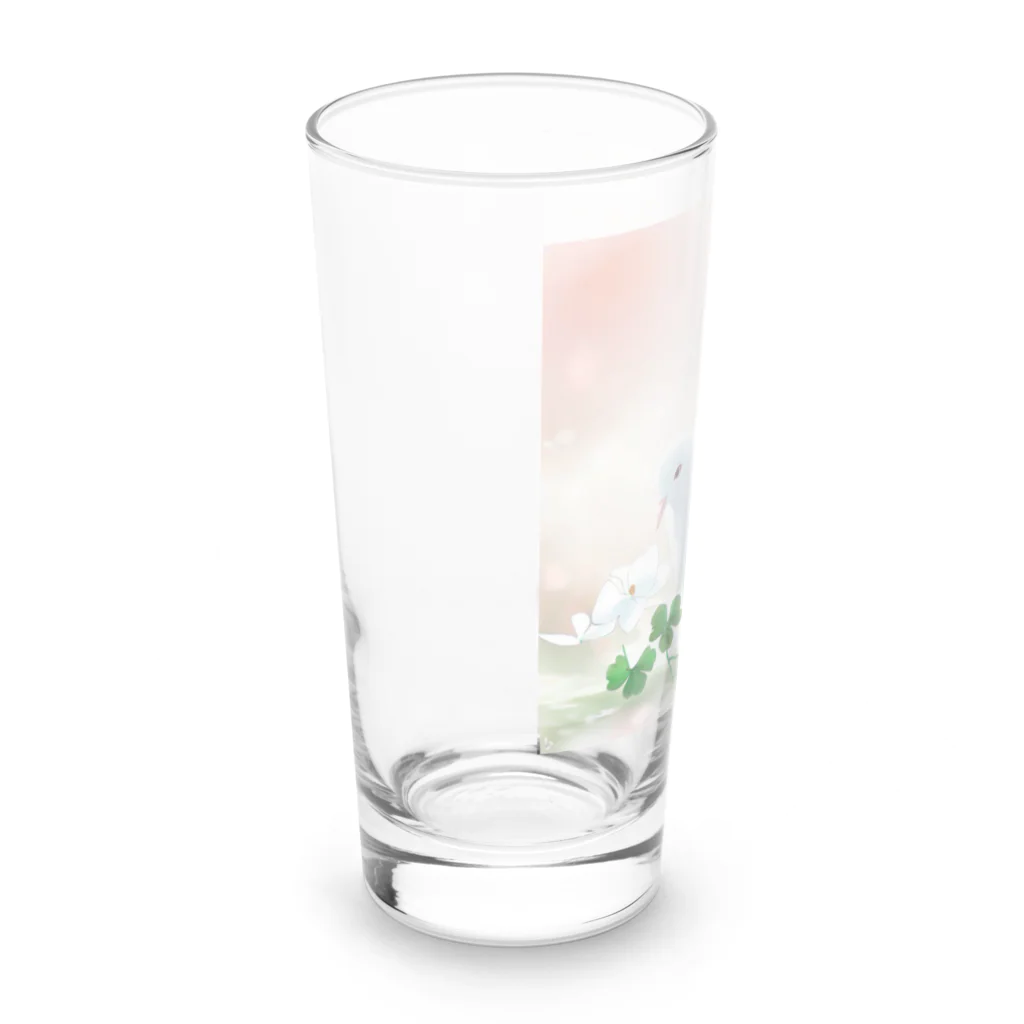 こりすまるの夢幻　鳩　和み Long Sized Water Glass :left