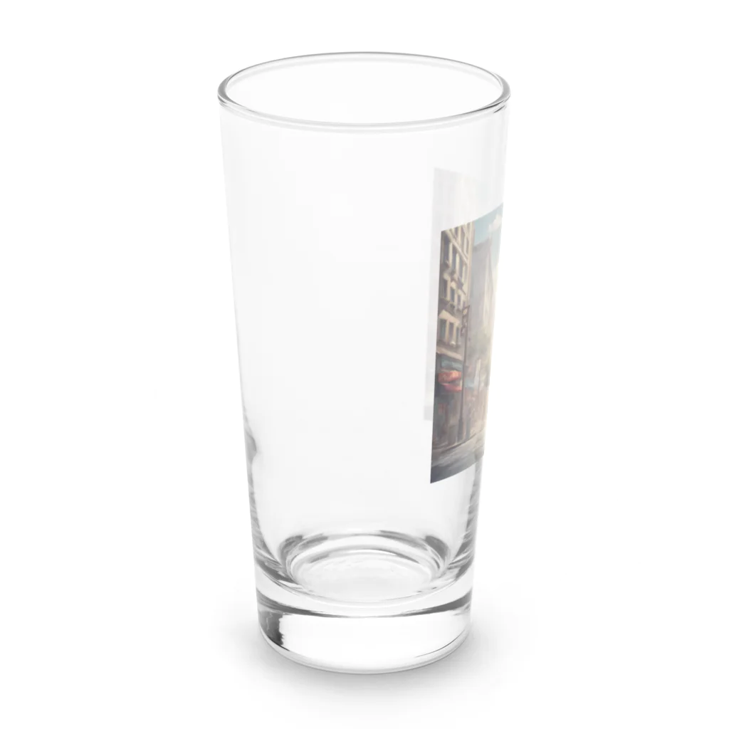 ルノルノの自転車でお買い物パンダくん Long Sized Water Glass :left