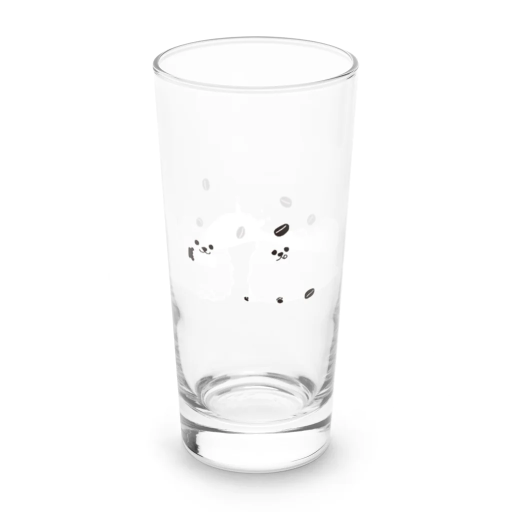 ポメラニアン 🐾 ポメポメしゅーくりむのコーヒー牛乳ぽめ(白) Long Sized Water Glass :left