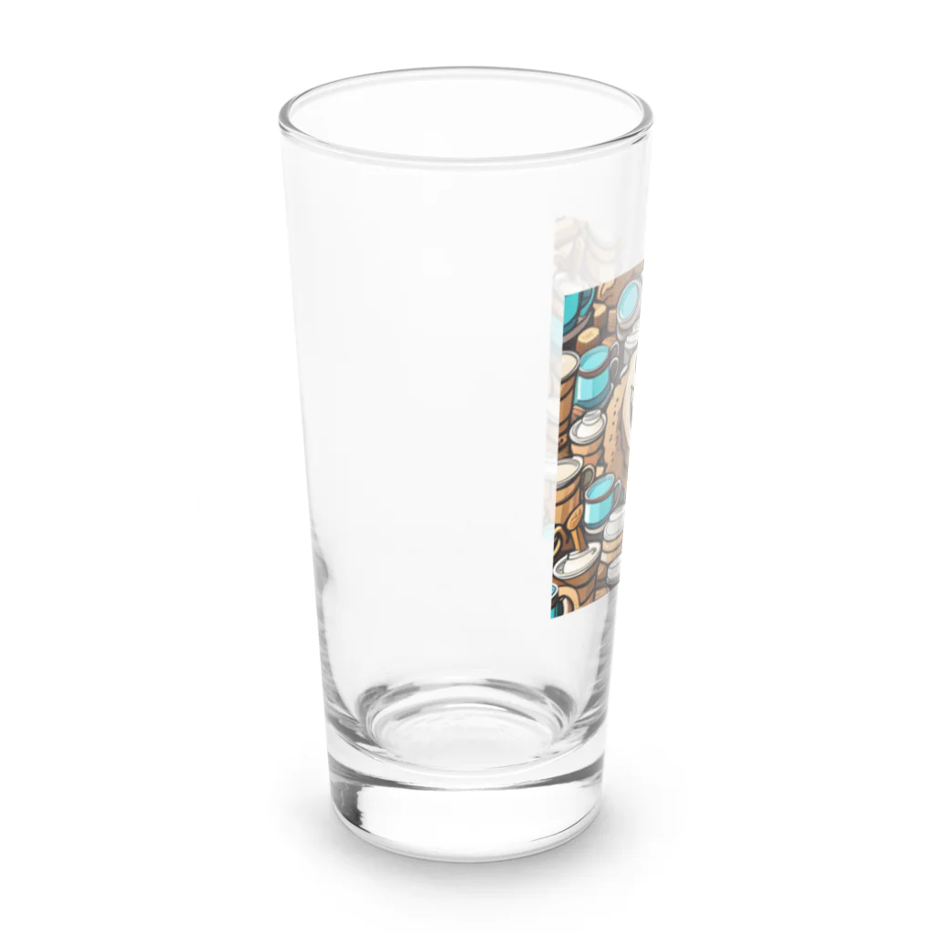 AI・デザインが好きな人のドット絵クッキーモンスター Long Sized Water Glass :left