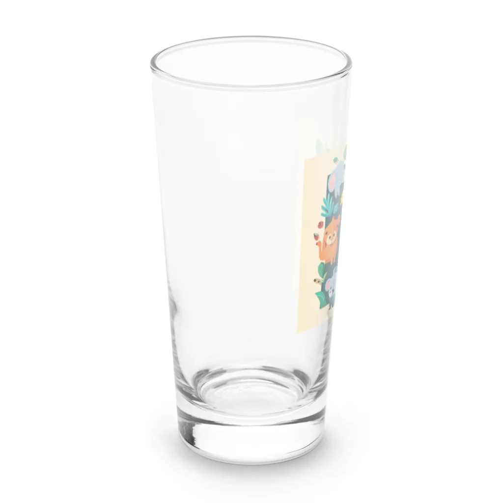 itacyoko(AIイラスト屋)の動物の楽園 Long Sized Water Glass :left