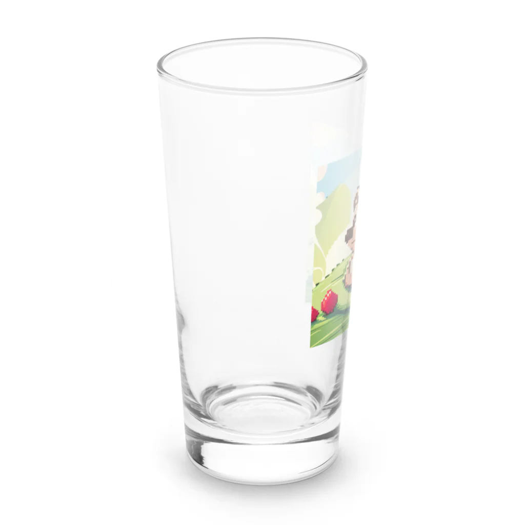 エリー💎好きで稼ぐ副業ソムリエ社長のピクニックをするハリネズミ Long Sized Water Glass :left