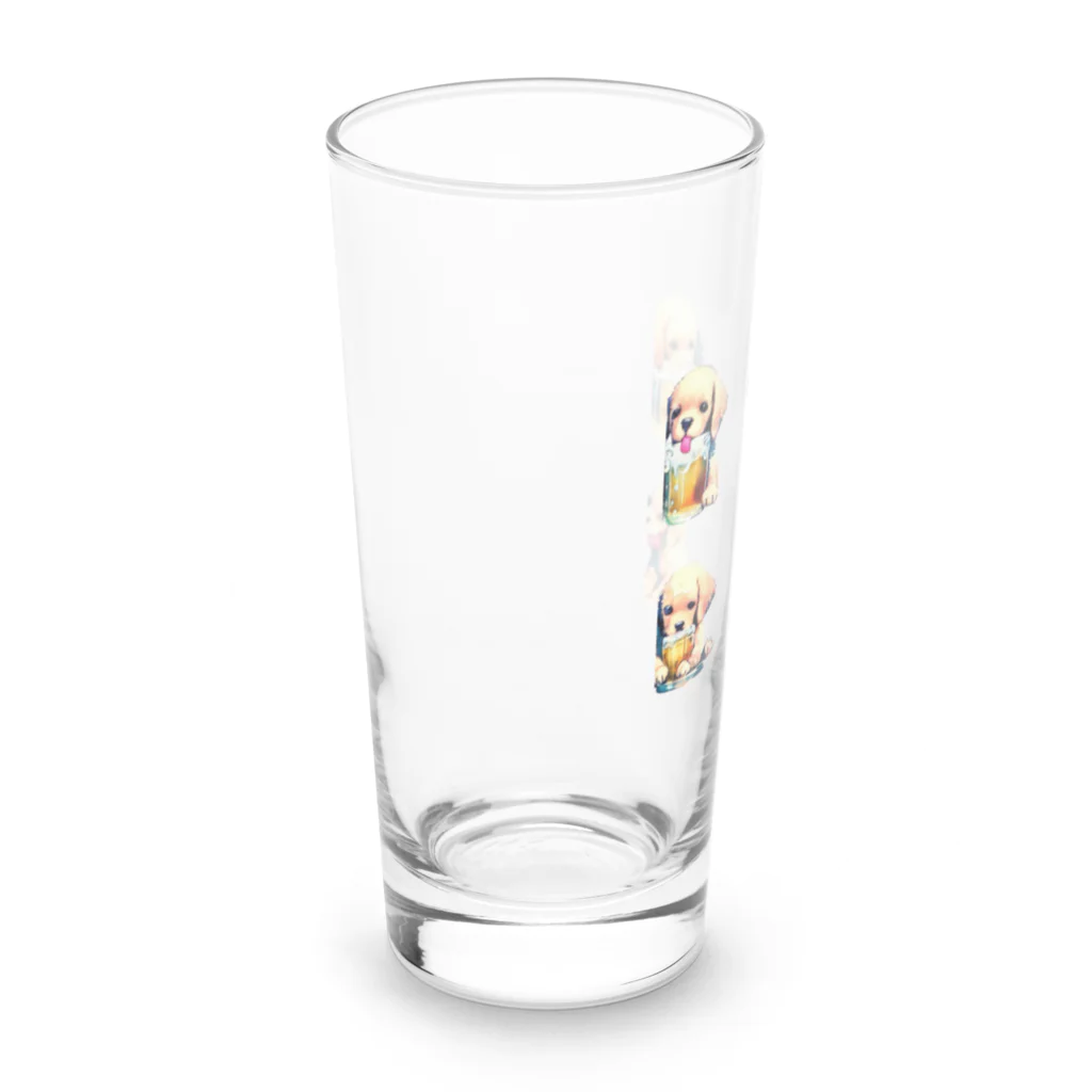 ✴︎Tiara shop✴︎のビール好きの犬 Long Sized Water Glass :left