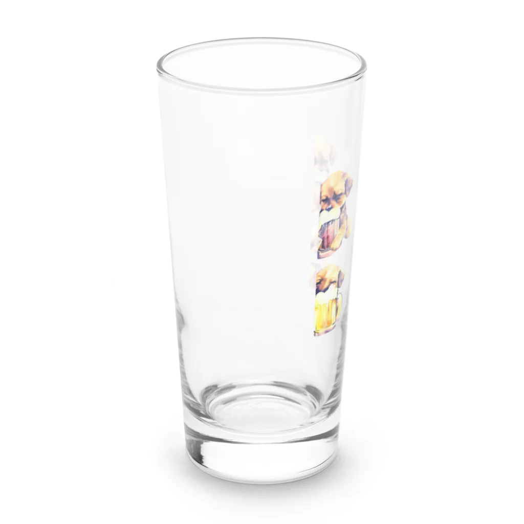 ✴︎Tiara shop✴︎のビール好きの犬 Long Sized Water Glass :left