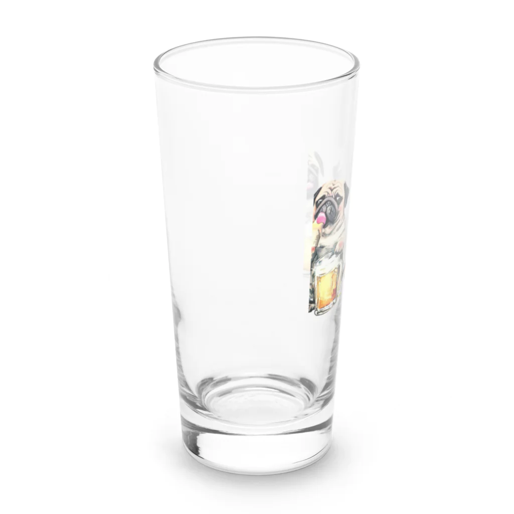 ✴︎Tiara shop✴︎のビール好きの犬 Long Sized Water Glass :left