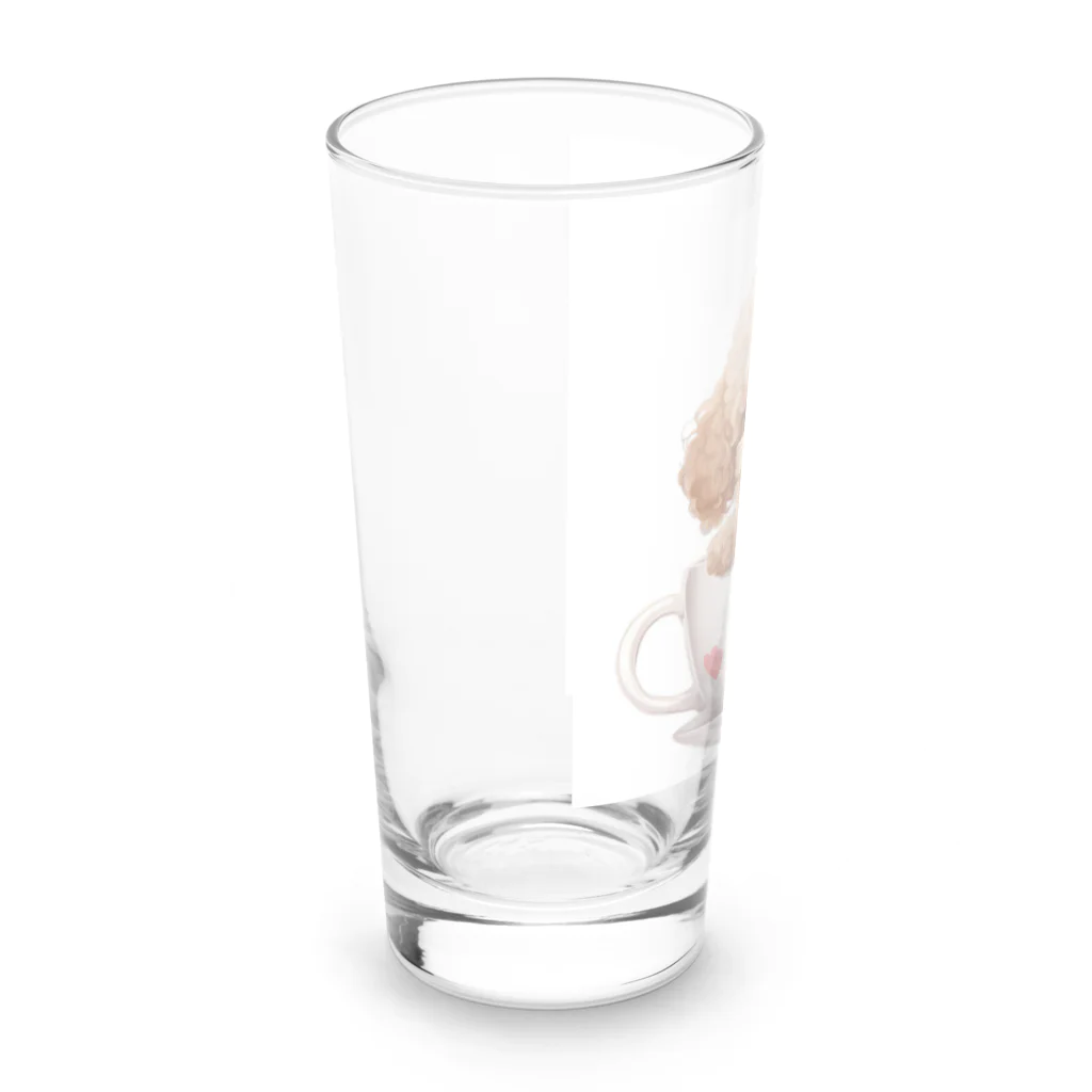 Tiny Cute Crittersのちっちゃいプードル Long Sized Water Glass :left
