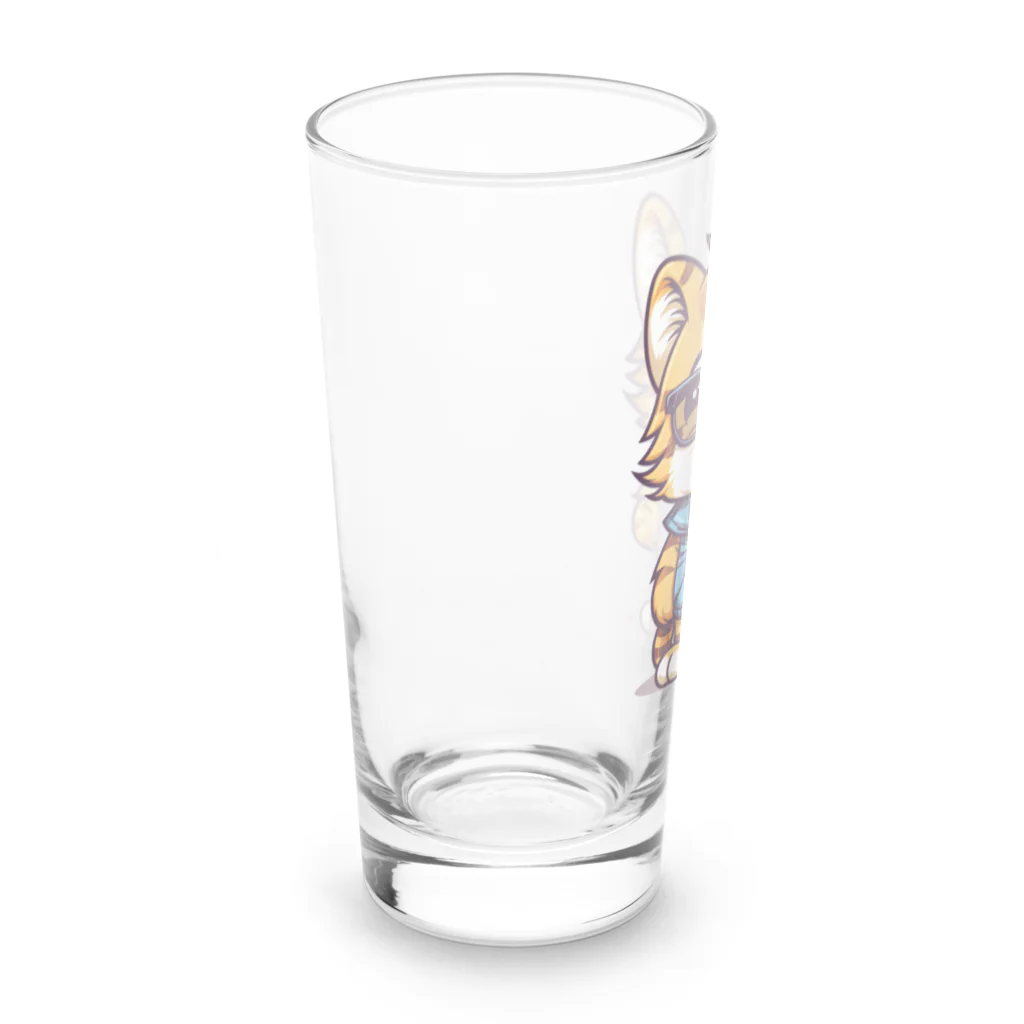 Vasetti_pressのベストを着たトラ Long Sized Water Glass :left