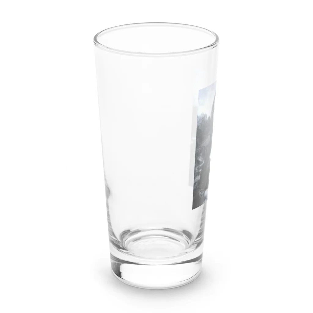 ファンタジスターのモノクロ　モナリザ Long Sized Water Glass :left