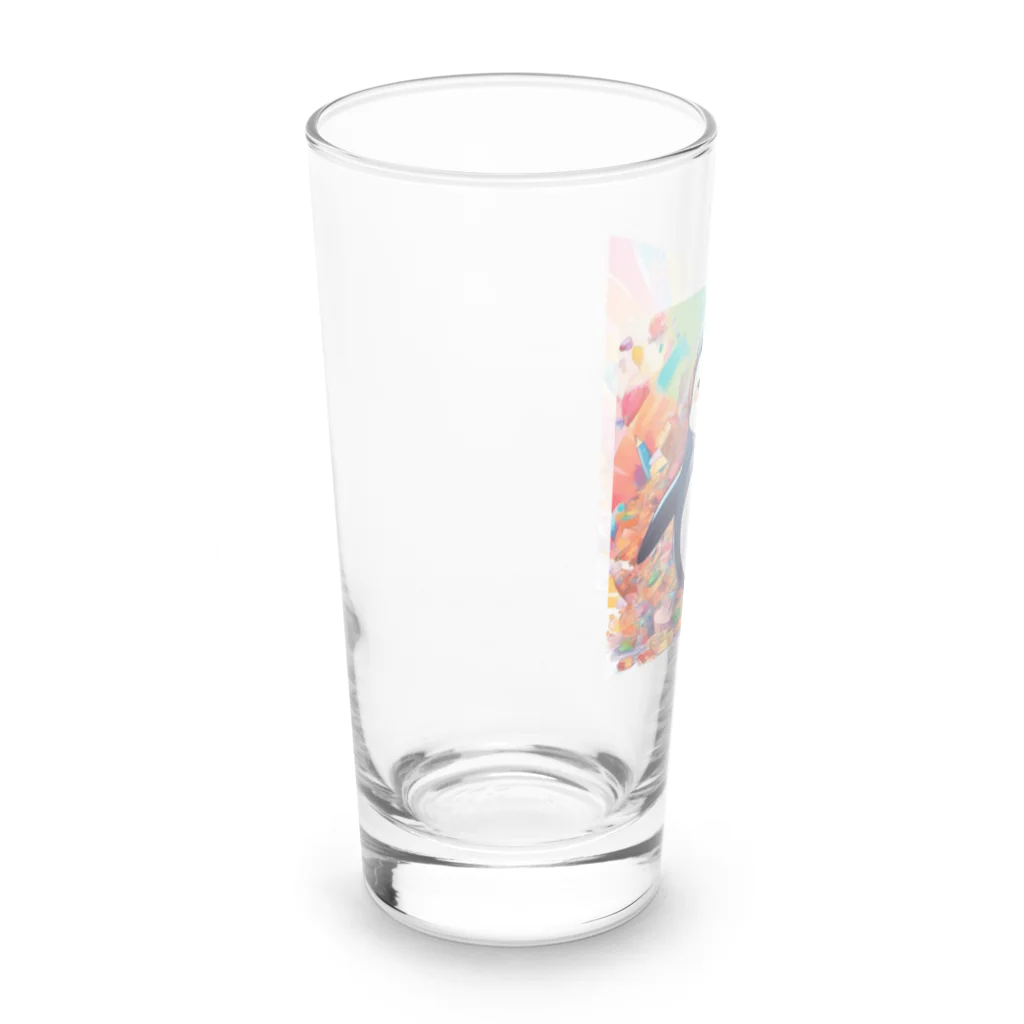 aki7sの笑顔のペンギン Long Sized Water Glass :left