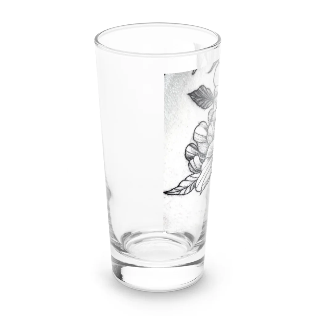 れの牡丹.オダマキ Long Sized Water Glass :left