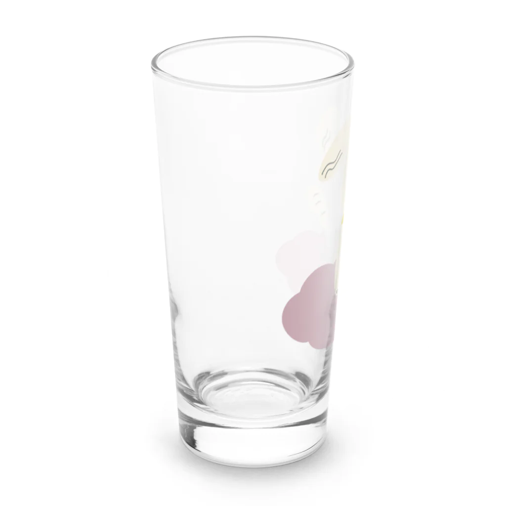 らくがき子さんのものづくり工房の✏️ワンコのきなこさん 〜もふもふ〜／名前あり Long Sized Water Glass :left