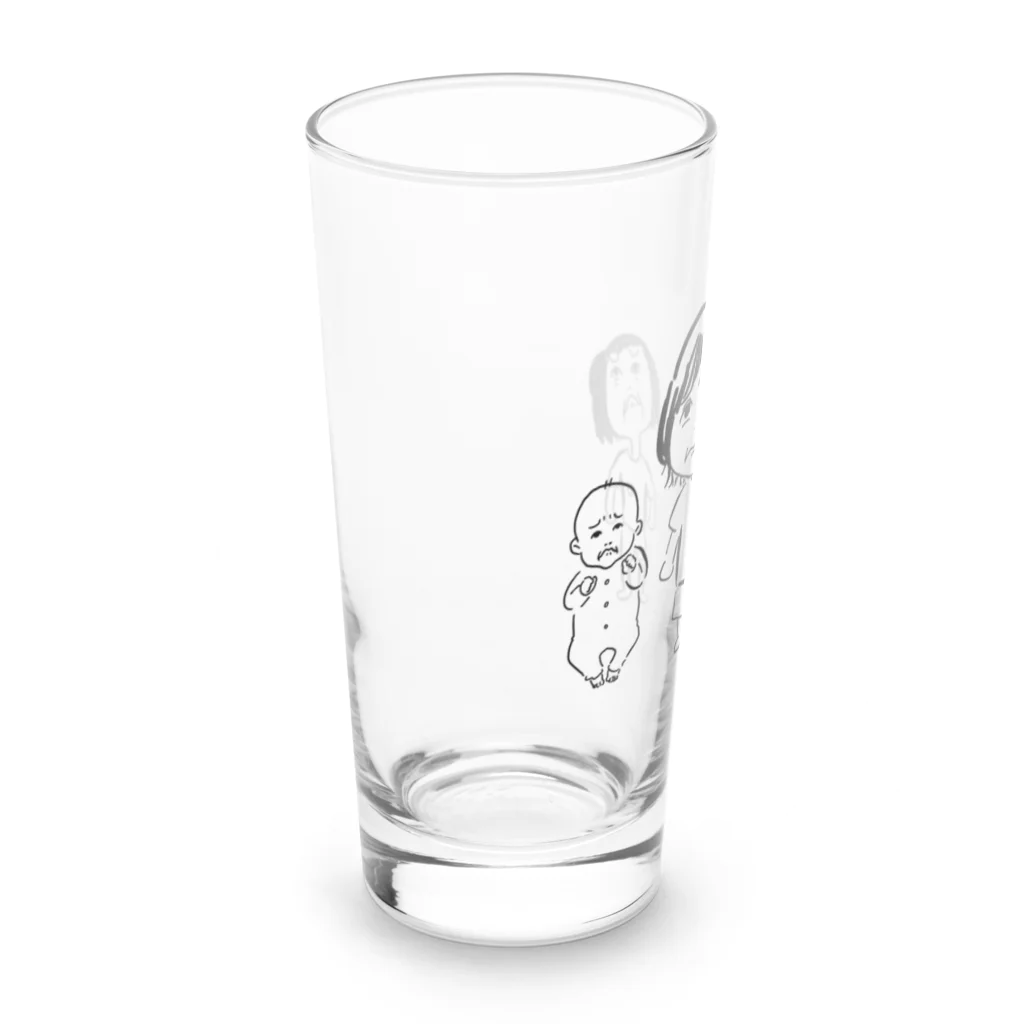 nyahoのばあちゃんと孫 Long Sized Water Glass :left