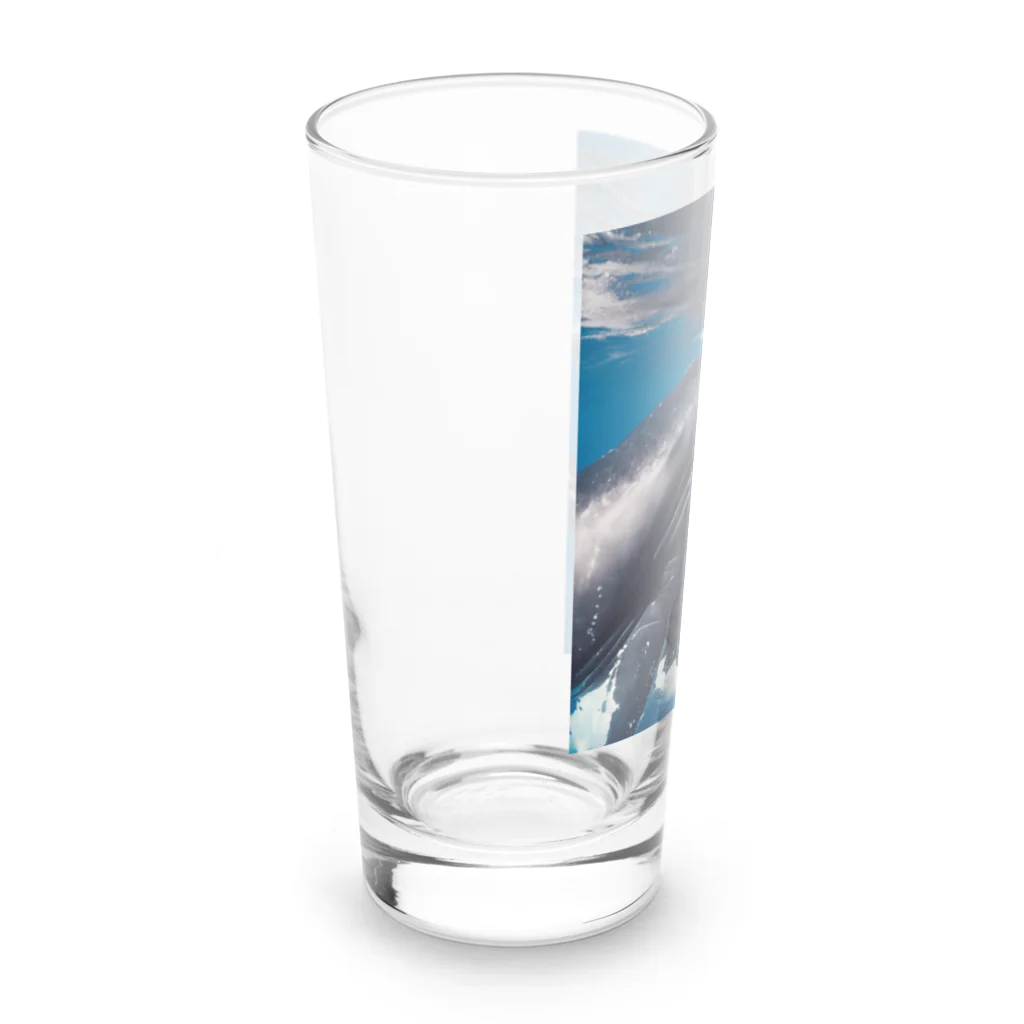 Fasterのシロナガスクジラ　親子 Long Sized Water Glass :left