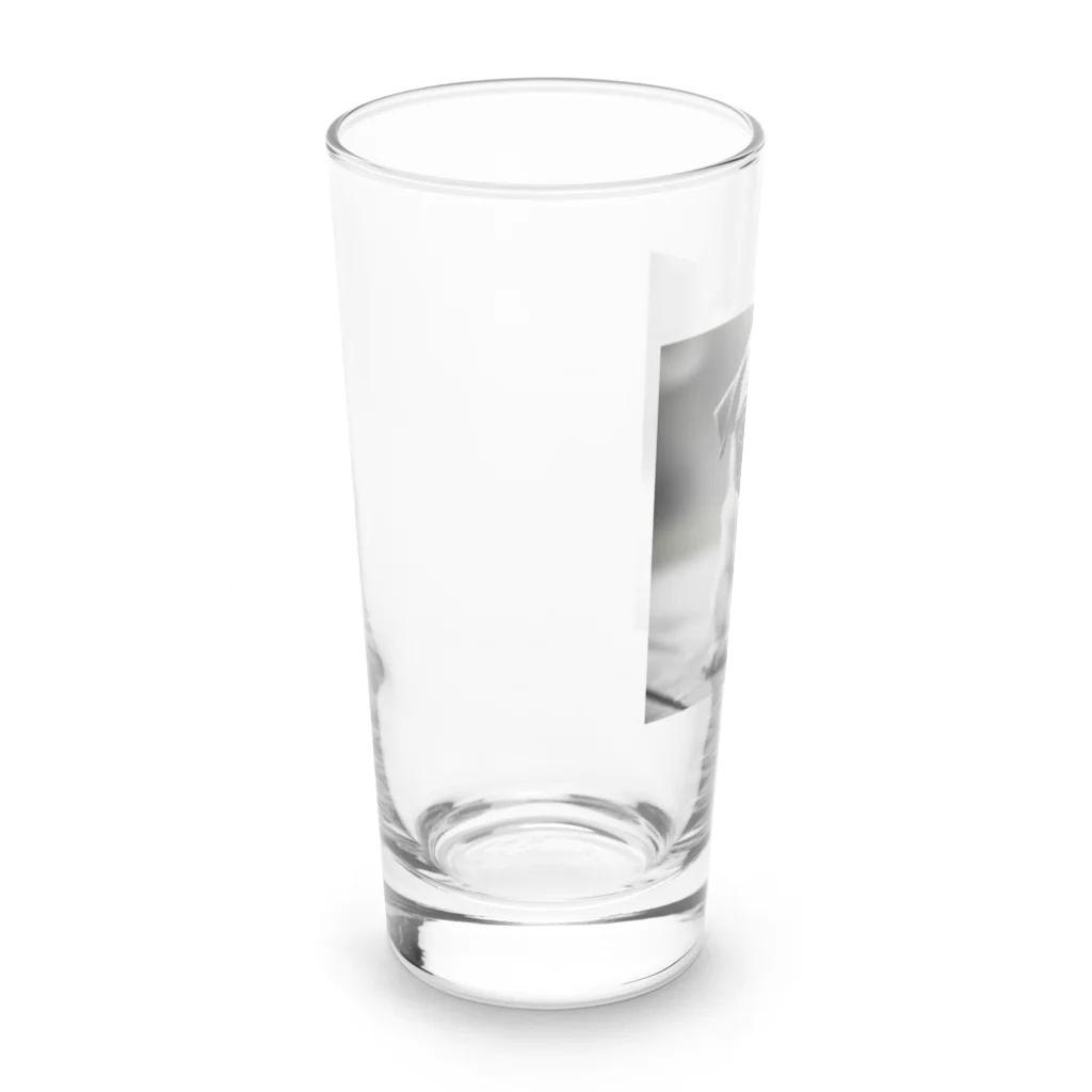 パグと添い寝のテトくん Long Sized Water Glass :left