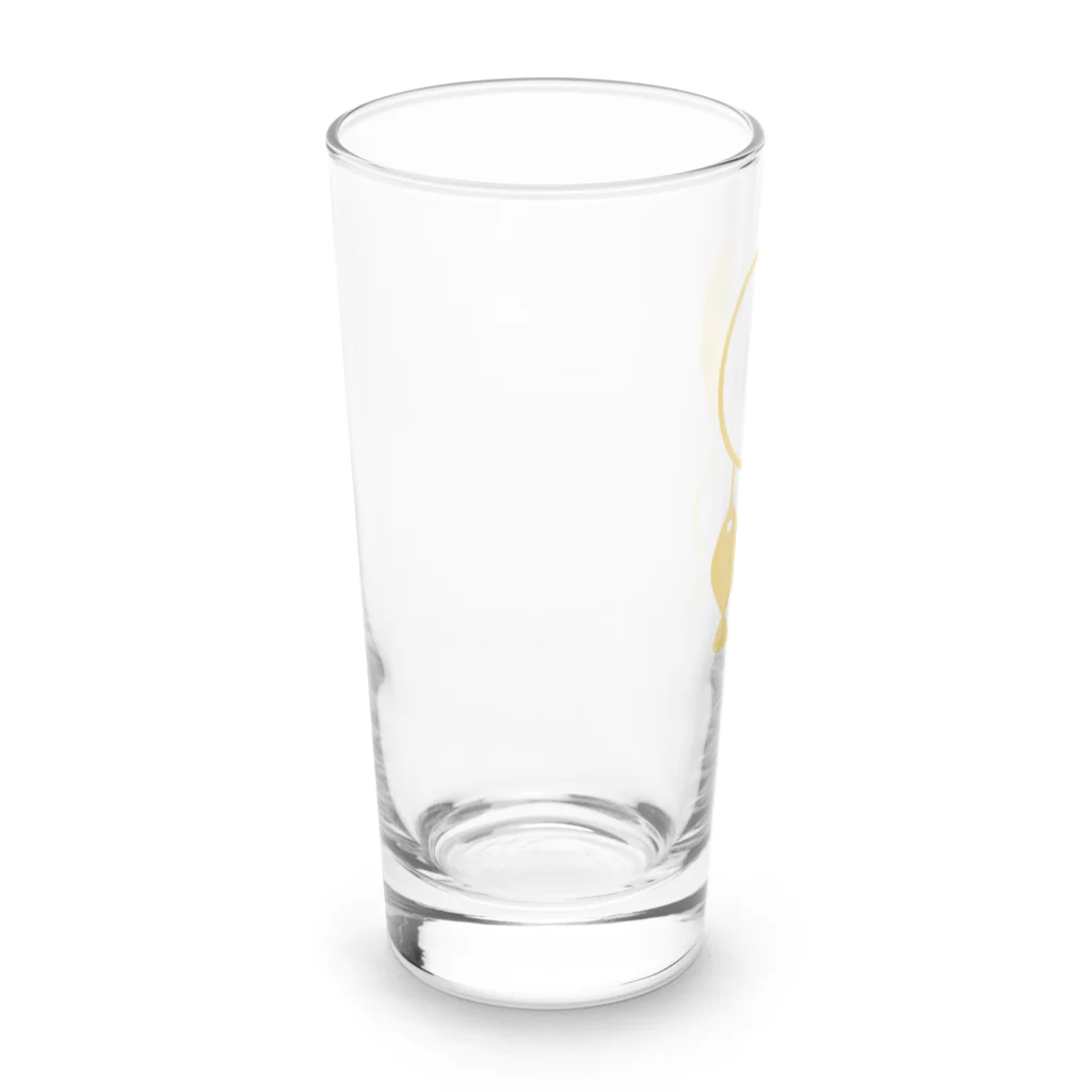 よねやしょうの陰陽太極図と双魚 (金茶色) Long Sized Water Glass :left