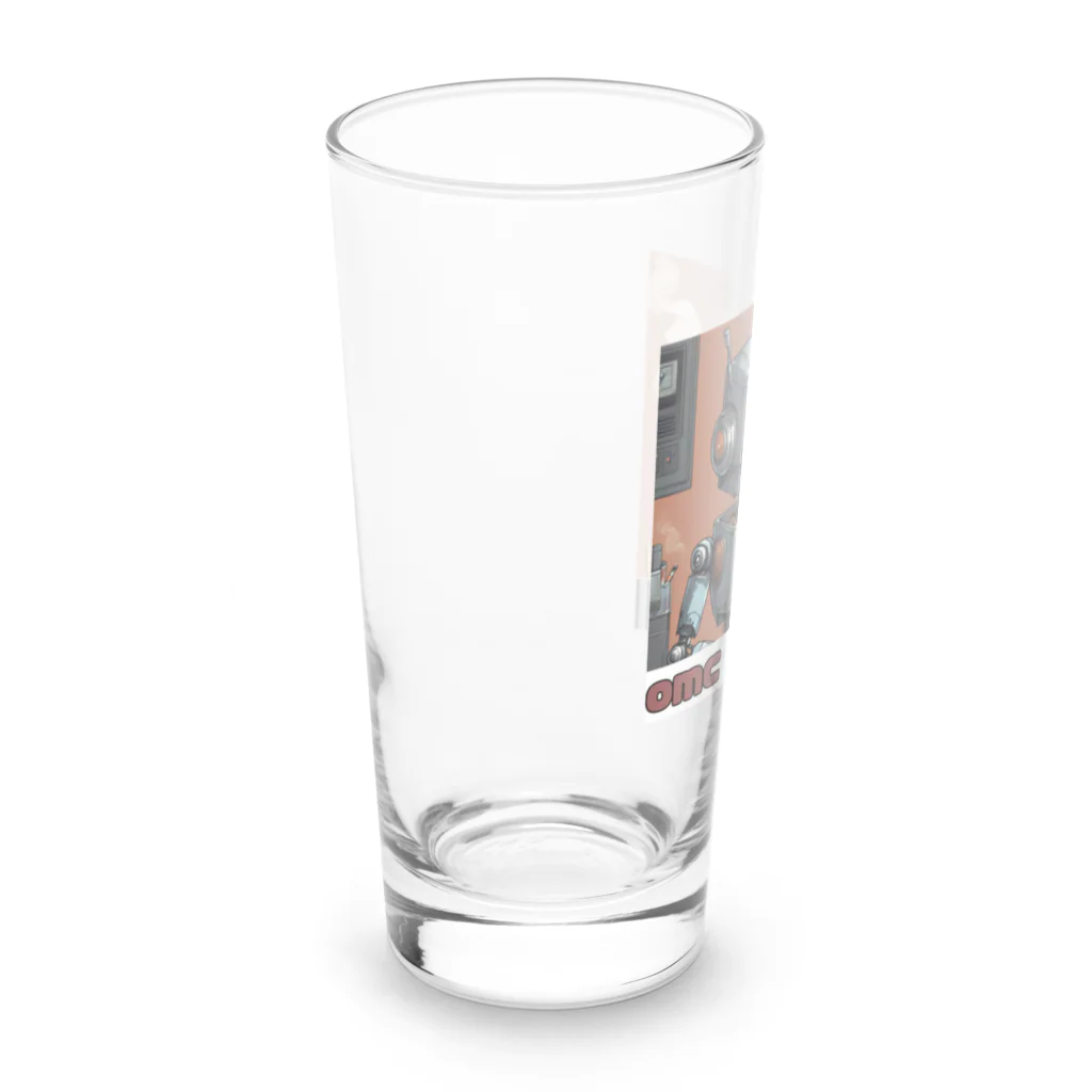 おもちショップの一服ロボくん Long Sized Water Glass :left
