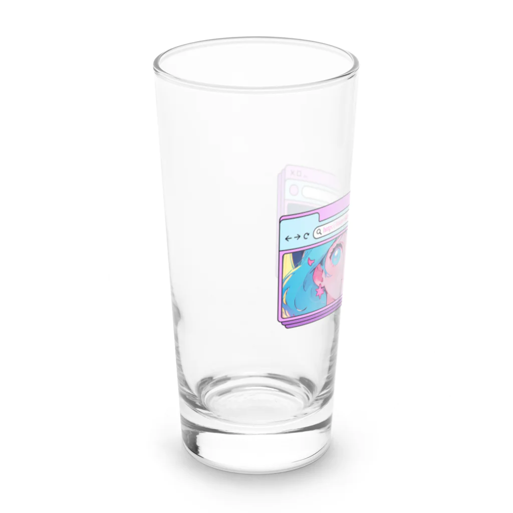 酒酔屋の爽ちゃんのneon city girl Long Sized Water Glass :left