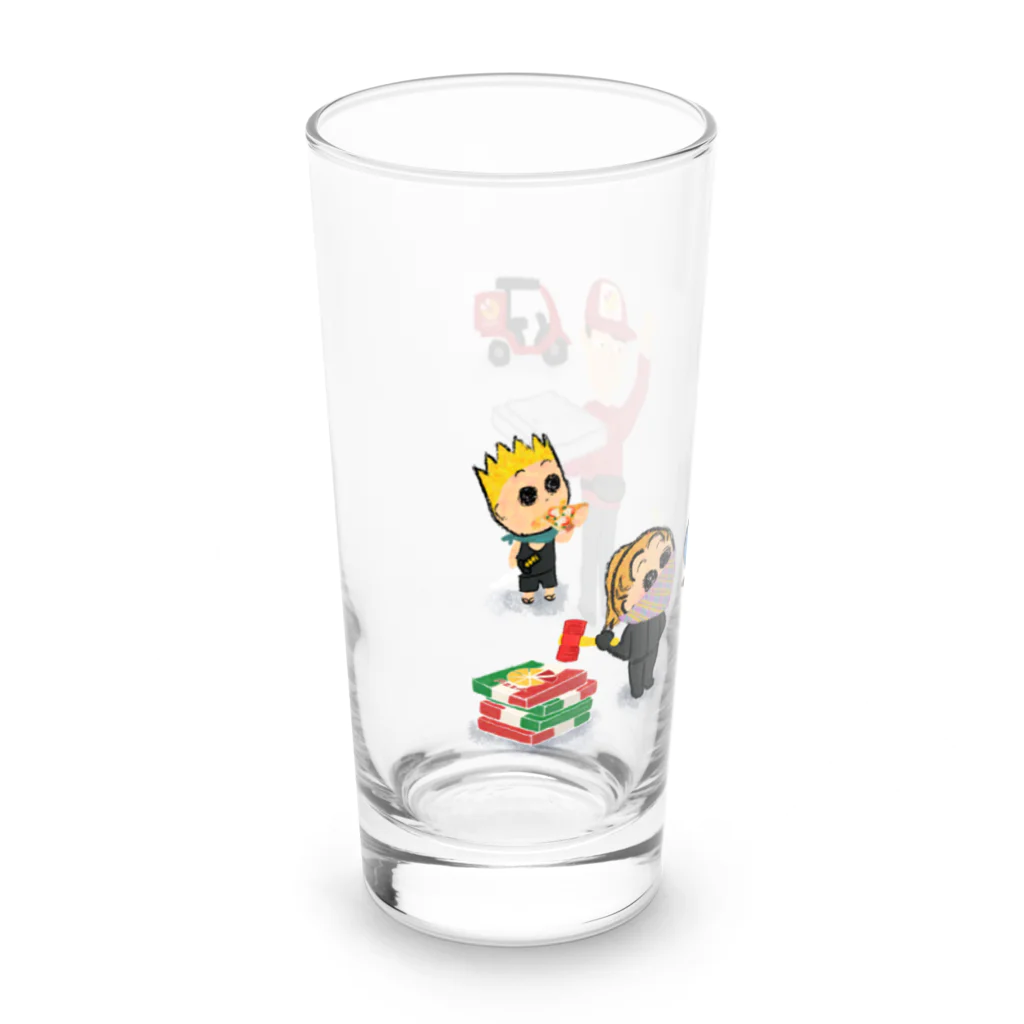 Dot-Takの宅配ピザ Long Sized Water Glass :left