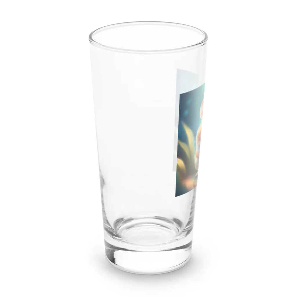 安田ワールドのハムスターのイラストグッズ Long Sized Water Glass :left