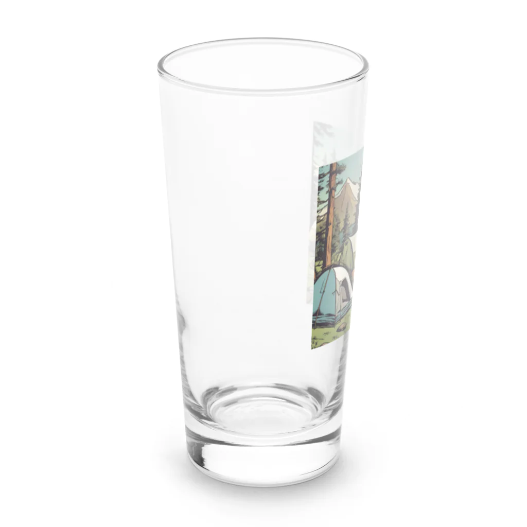 キャラストアのキャンプアニマルズ Long Sized Water Glass :left