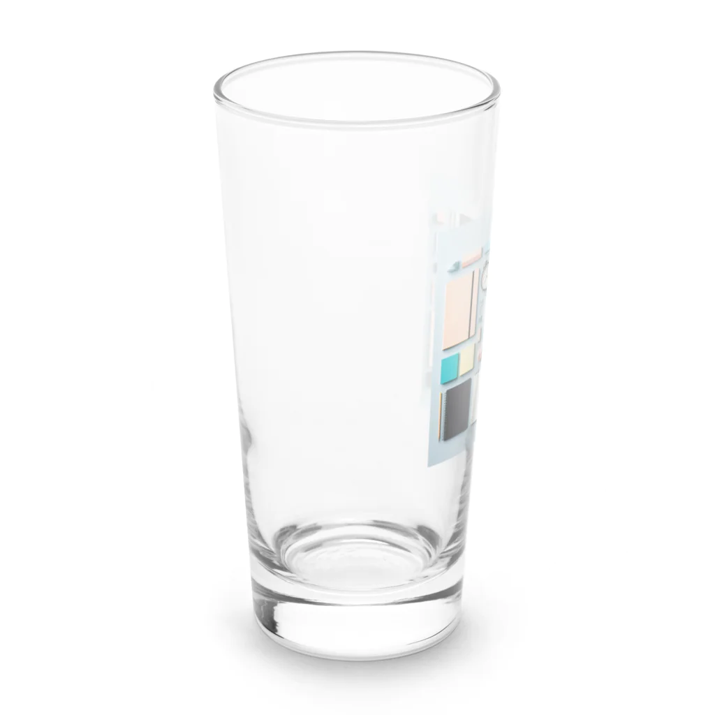 Lock-onの文房具大好き❤青色01 Long Sized Water Glass :left