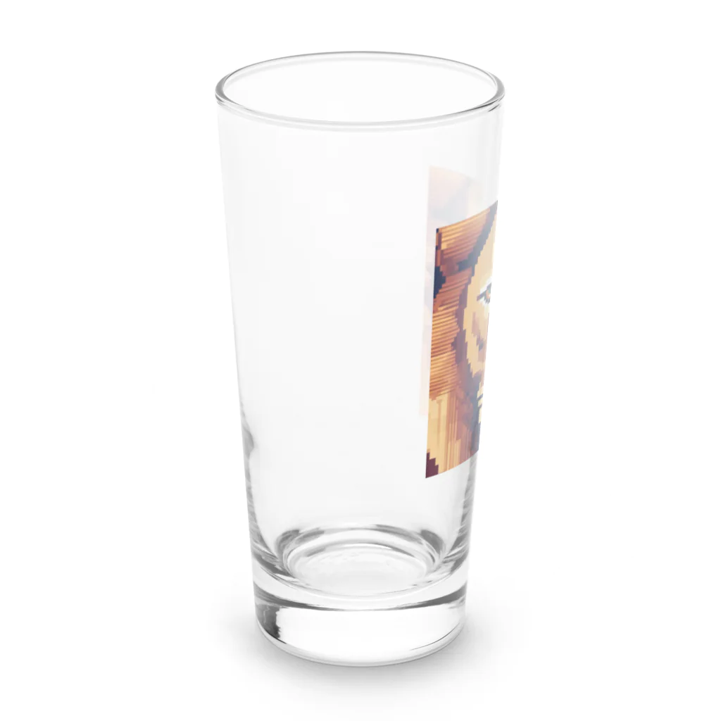 DJシャークのドット絵ライオン Long Sized Water Glass :left