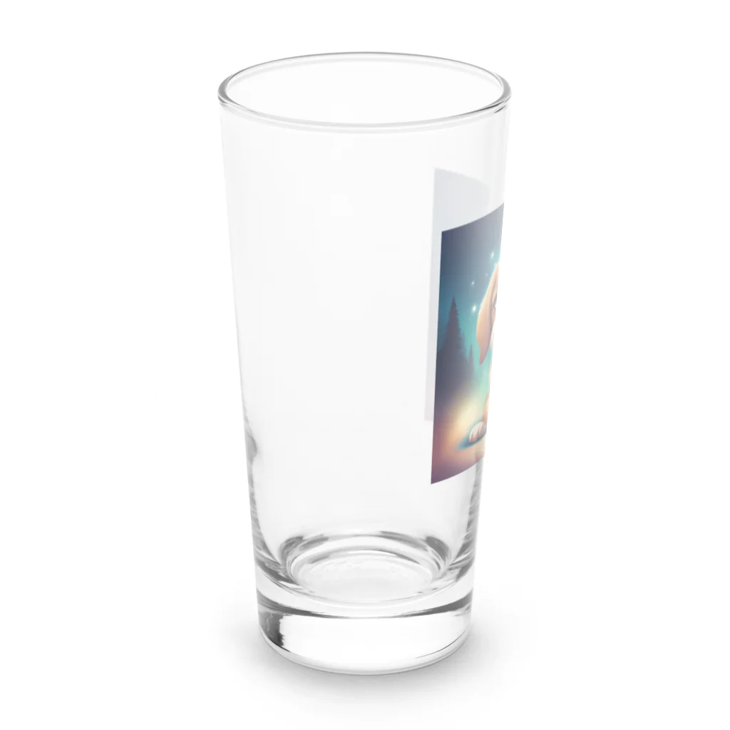 春乃遊羽アイディアイラストショップの可愛い犬のイラスト Long Sized Water Glass :left