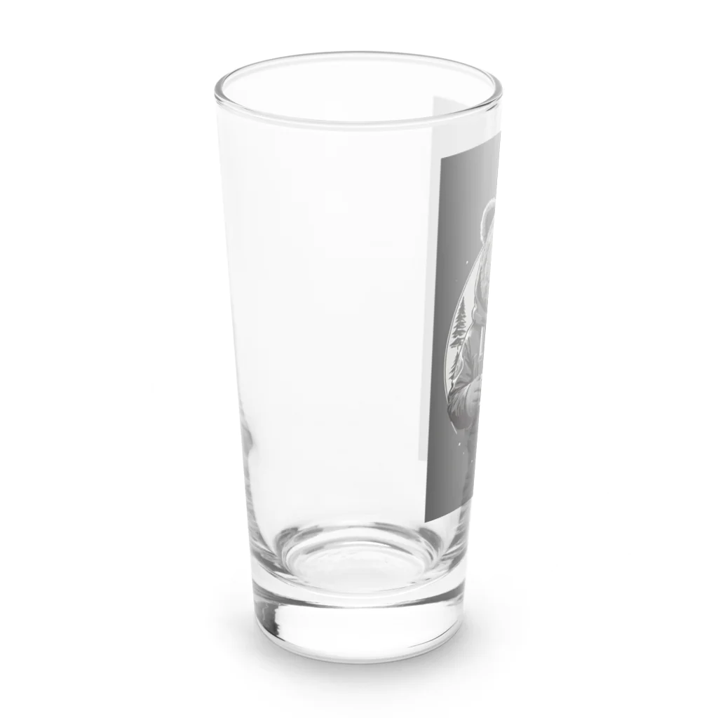 tomohyuのくまのマグカップを持つ熊くん Long Sized Water Glass :left